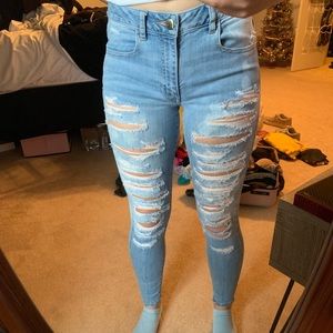 American Eagle Super Stretch Ripped Jeans